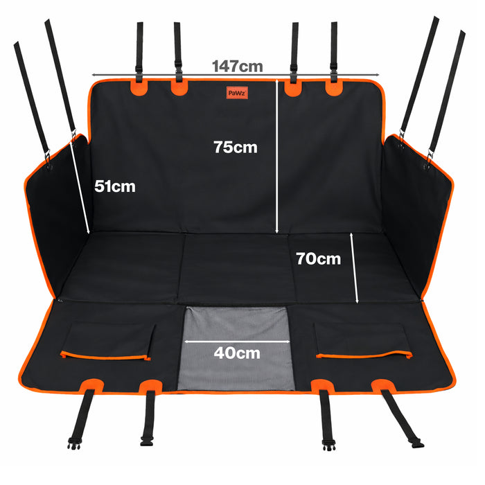 Dog Car Seat Cover Convertible Pet Back Seat Hammock Protector Waterproof