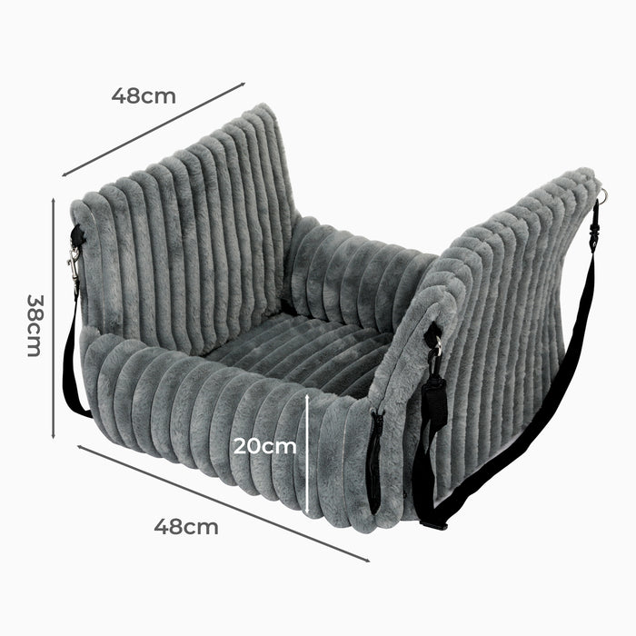 Dog Car Seat Booster Portable Travel Safety Cosy Pet Bed Washable Non Slip