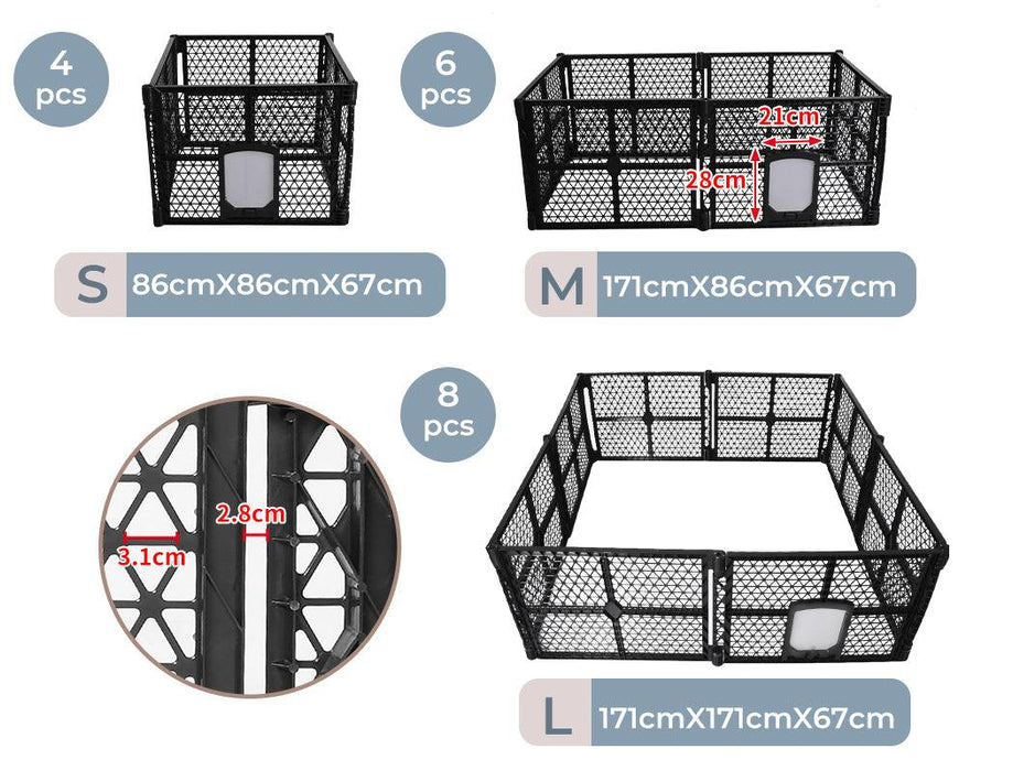 PaWz Pet Foldable Portable Playpen Garden Outdoor