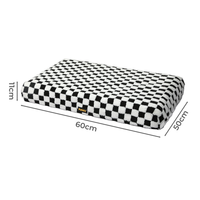 Orthopedic Dog Bed Memory Foam Dog Mattress Square Checkerboard Pet Mat
