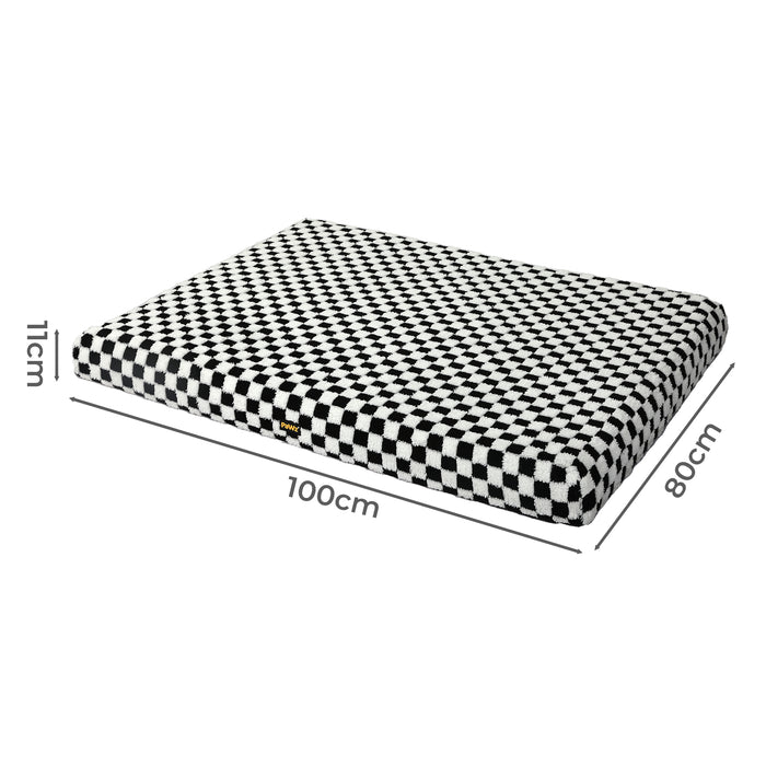 Orthopedic Dog Bed Memory Foam Dog Mattress Square Checkerboard Pet Mat