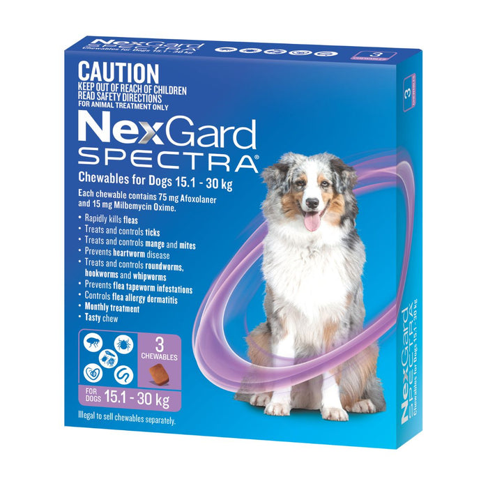 NexGard Spectra Dogs 15.1-30kg 3pk
