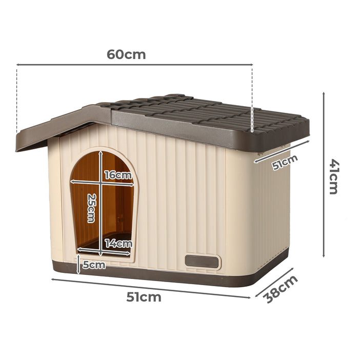 Dog Cage for Small Dogs Outdoor Weather-Resistant Kennel with Vent 75cm