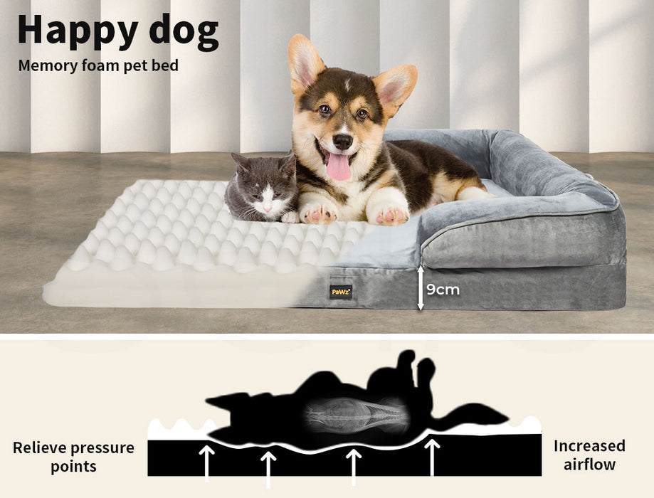 PaWz Premium Memory Foam Pet Sofa Bed