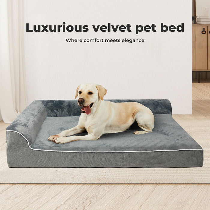 Orthopedic Dog Bed with Memory Foam Cushion - Washable Cover