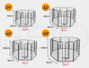 PaWz 8 Panel Pet Dog Playpen - petpawz.com.au