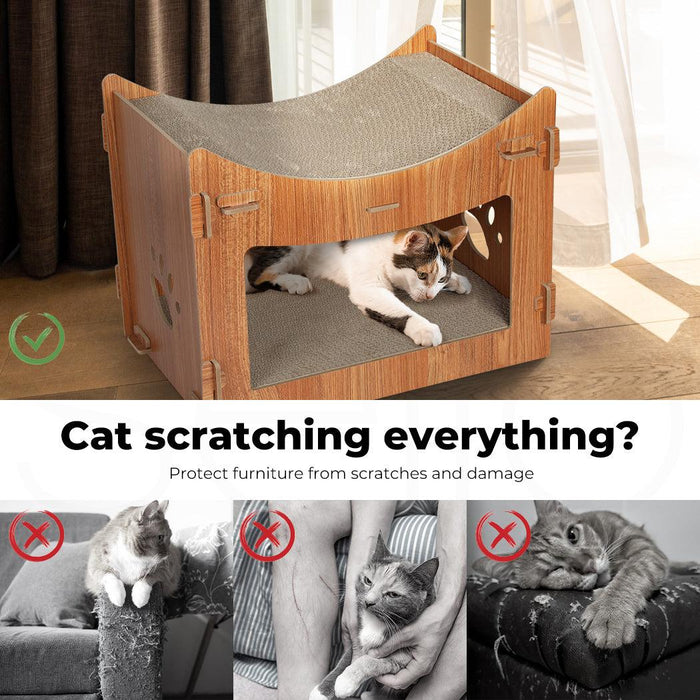 PaWz Cat Scratching Board Corrugated Cardboard - Box