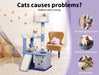 PaWz Cat Tree Post Scratching Multi-Level - Blue - petpawz.com.au