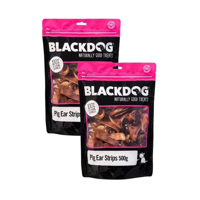 Blackdog Pig Ear Strips 500g x2