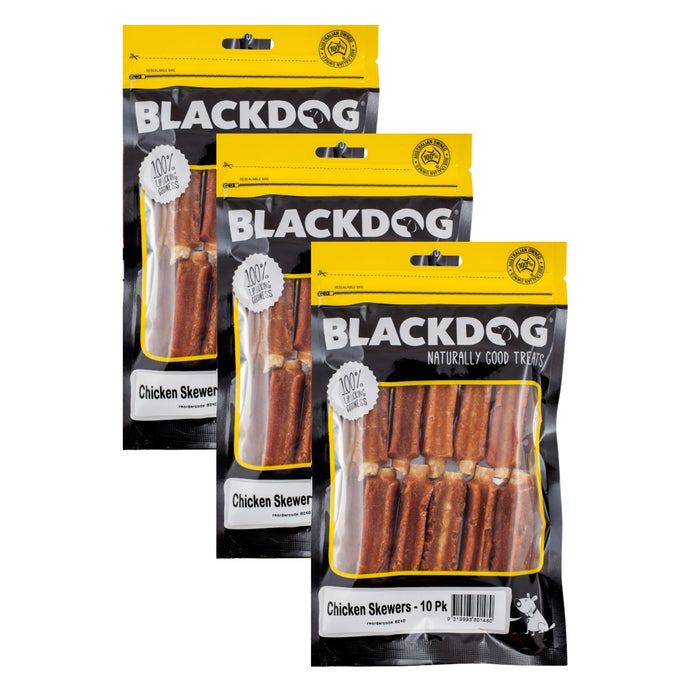 Blackdog Dog Treats Chicken Skewers 10 pack x3