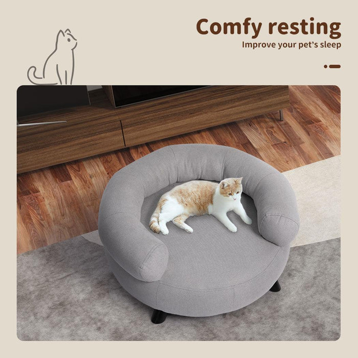 Pet Sofa Bed Soft Round Lounge Couch - petpawz.com.au