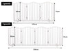 PaWz Freestanding Wooden Pet Gate Door 4 Panels White - petpawz.com.au