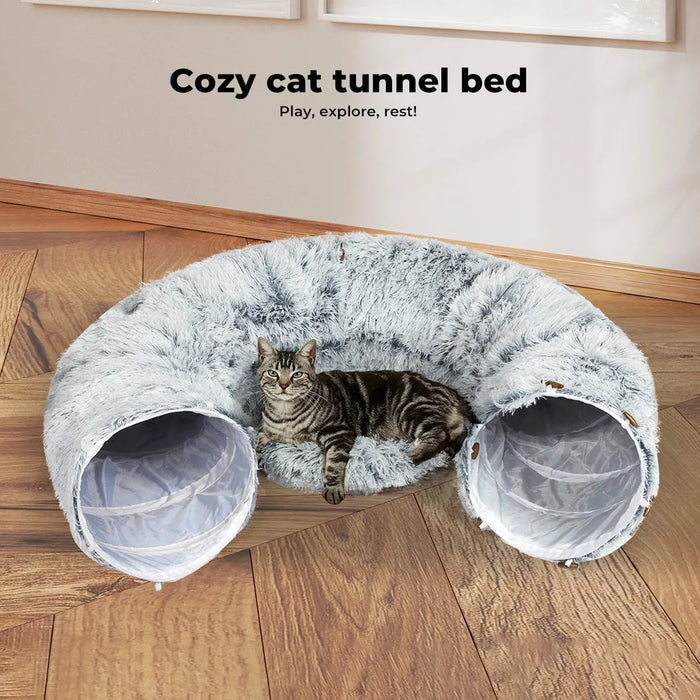 Pawz Cat Tunnel Bed Foldable Funny Exercise Plush Kitten Play Tube