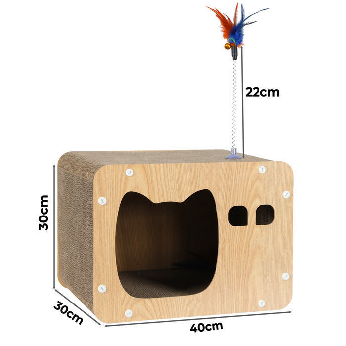 Pawz Cat Scratcher Board Bed Scratching Cardboard Catnip Toy Pad Mat Recyclable