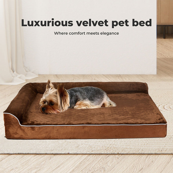 Orthopedic Dog Bed with Memory Foam Cushion - Washable Cover