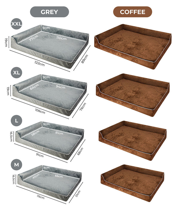 Orthopedic Dog Bed with Memory Foam Cushion - Washable Cover