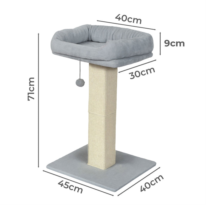 Cat Scratcher Big Perch Bed Scratching Post Natural Sisal Condo House 71cm