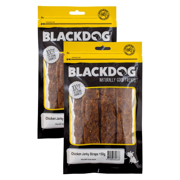 Blackdog Chicken Jerky Straps 150g x 2pk