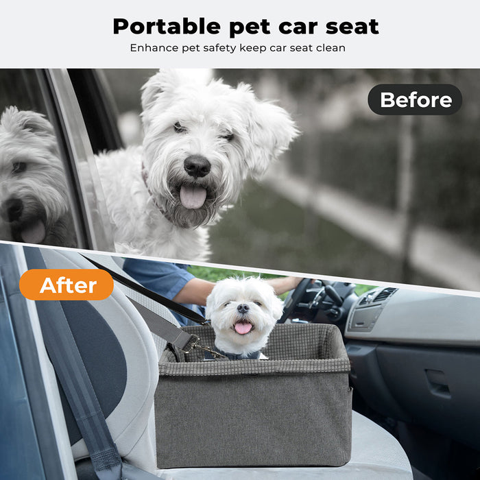 Pawz Pet Dog Car Booster Seat Belt Carrier Travel Safe Protector Basket Washable