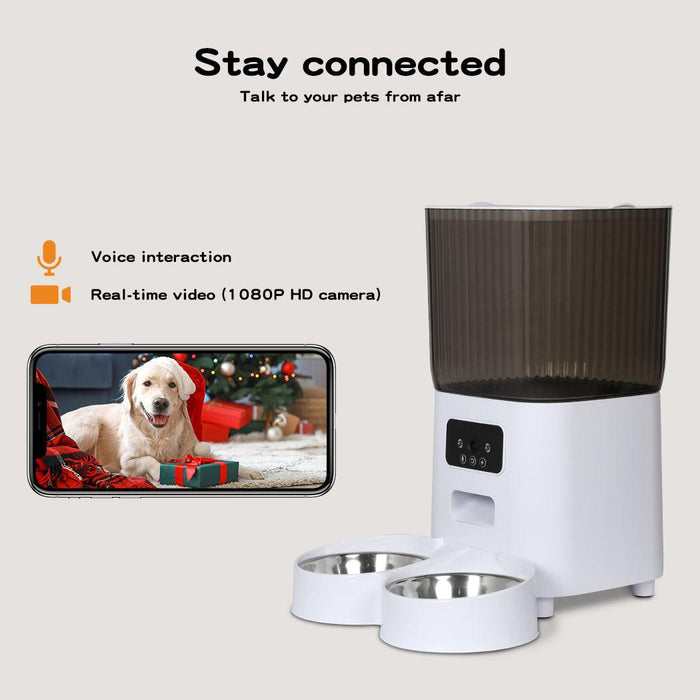 PaWz 5L Auto Pet Feeder Camera Smart Wi-Fi App Food Dispenser - petpawz.com.au