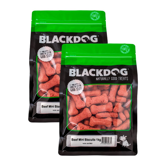 Blackdog Mini Beef Biscuits 1kg x 2pk