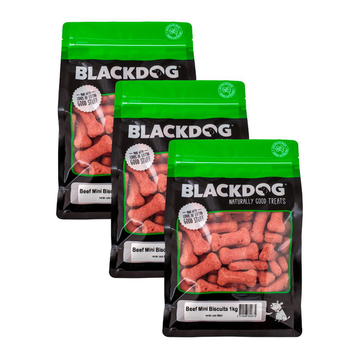 Blackdog Mini Beef Biscuits 1kg x 3pk