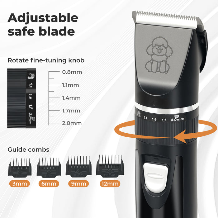 Pet Clipper Cat Dog Grooming Trimmer Shaver Cordless Rechargeable Kit