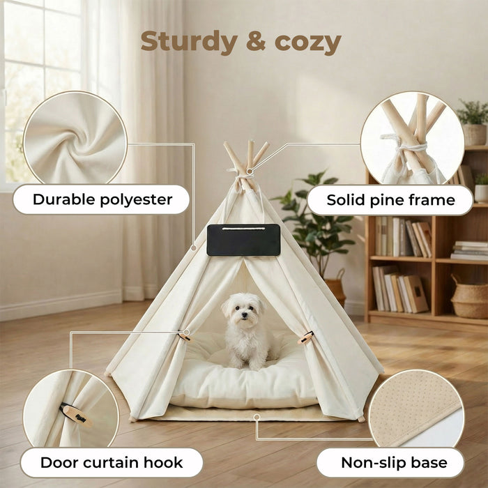 Pet Tent Puppy Dog Bed Tent Washable Tent Bed Cushion Indoor Pet House