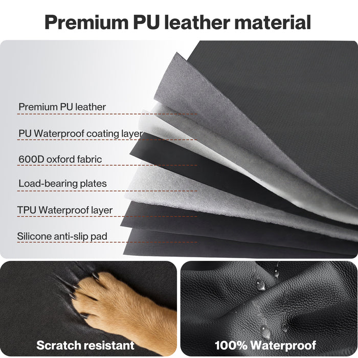 Dog Car Seat Cover Convertible Pet Back Seat Hammock Protector Waterproof