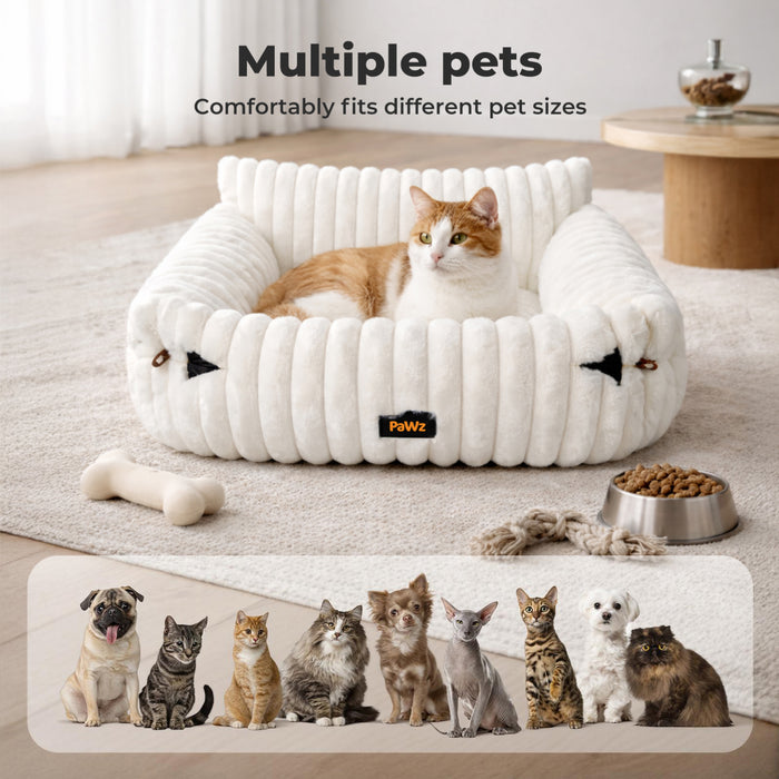 Cat Bed Extended Soft Plush Lounge Sofa Couch Pet Small Dog Removable Cover