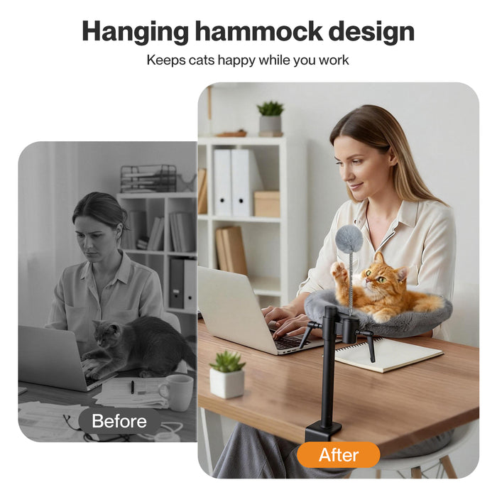 Cat Bed Hammock 360° Rotatable Adjustable Sinking Washable Hanging Soft