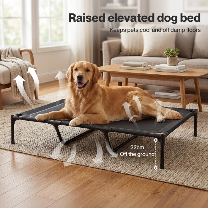 Elevated Dog Bed Heavy Duty Portable Cot  Waterproof Pet Raised Bed XL Size