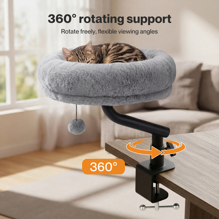 360° Rotating Cat Bed Hammock Hanging Cozy Washable Removable Breathable
