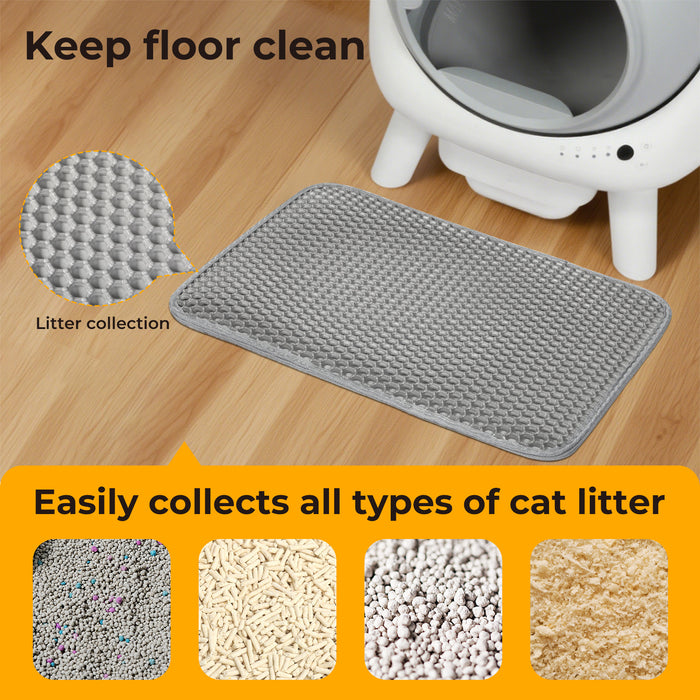 Cat Litter Mat Large Litter Box Pet Trapping Sifting Mats Waterproof Tray