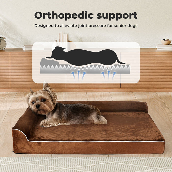 Orthopedic Dog Bed with Memory Foam Cushion - Washable Cover