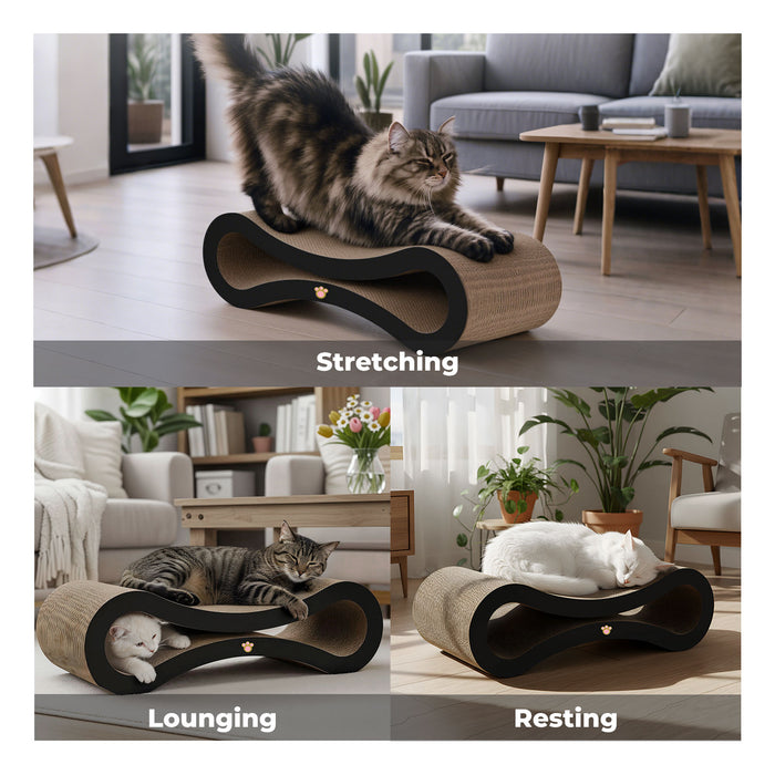 Pawz Cat Scratcher Board Bed All Sided Use Scratching Cardboard House Condo Toy
