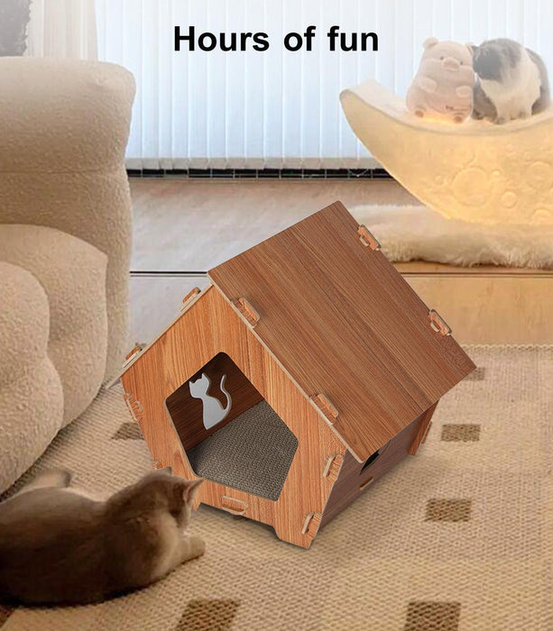 PaWz Cat Scratching Board Corrugated Cardboard - House - petpawz.com.au