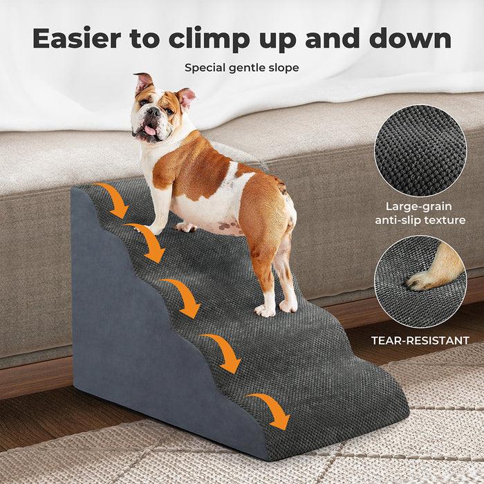 Pawz Pet Steps Dog Stairs Dog Ramp High Density Foam Non-Slip for Bed Sofa