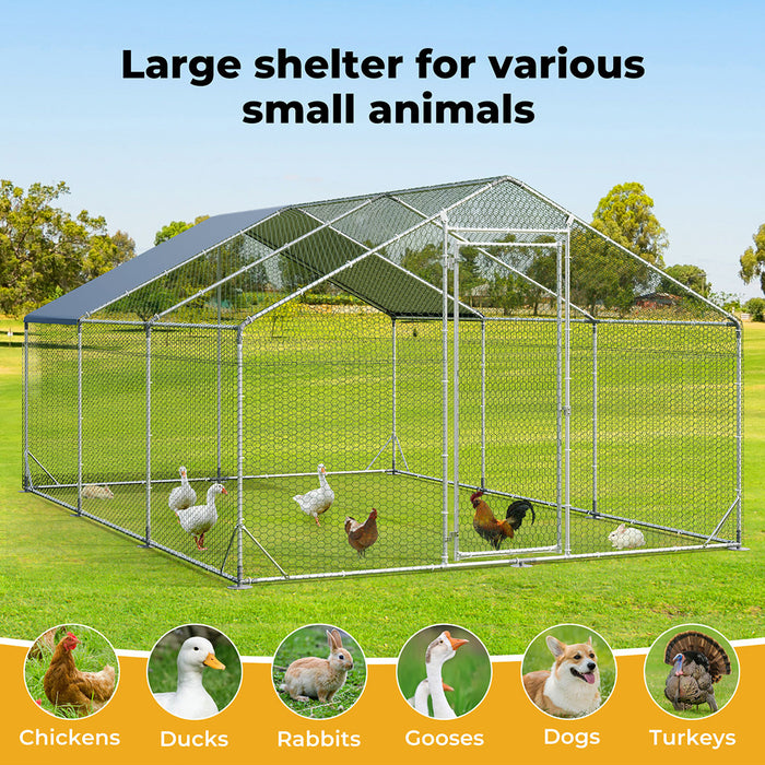 Pawz Chicken Coop Large Walk in Hen Pet Cage Run Rabbit Hutch Ferret House Cover