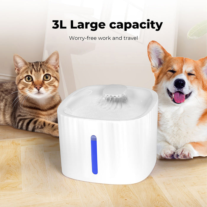 PaWz Automatic Electric Pet Water Fountain Dog Cats Drinking Dispenser Filter 3L