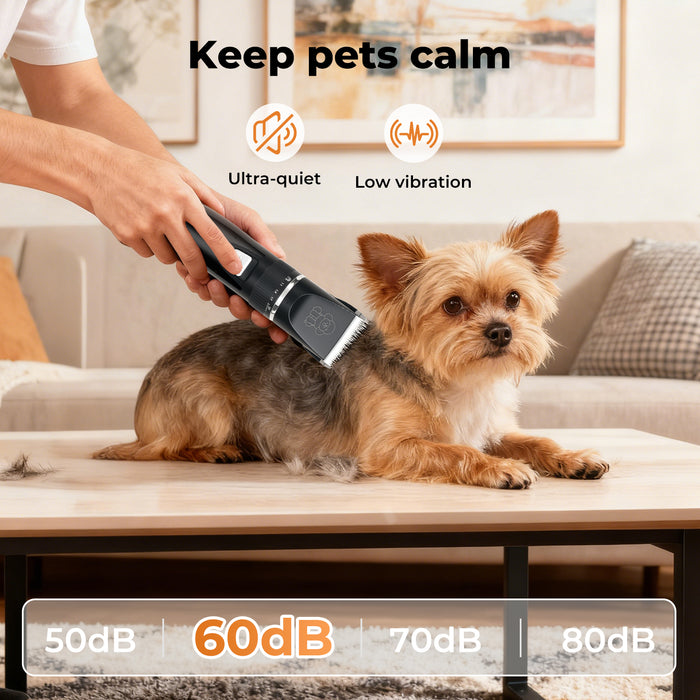 Pet Clipper Cat Dog Grooming Trimmer Shaver Cordless Rechargeable Kit