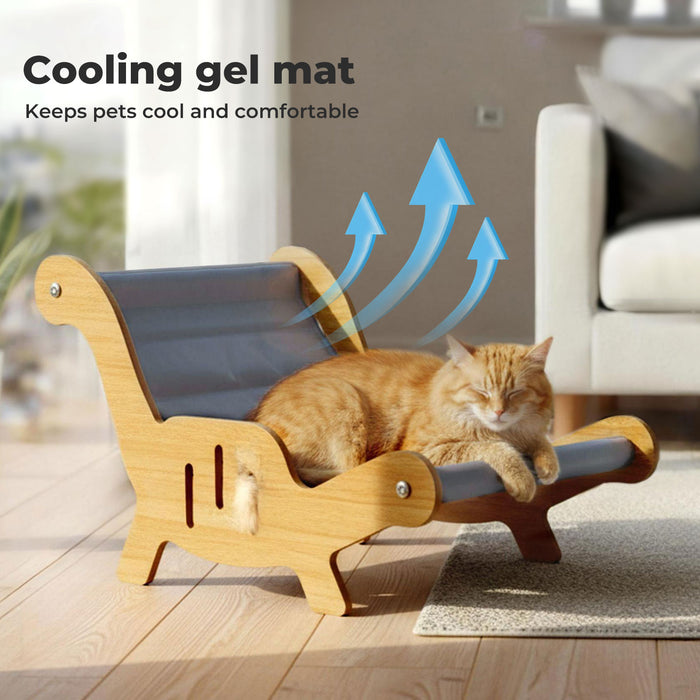 Cool Cat Bed Rest Gel Sofa Lounger Indoor Cooling Pet Hammock Chair