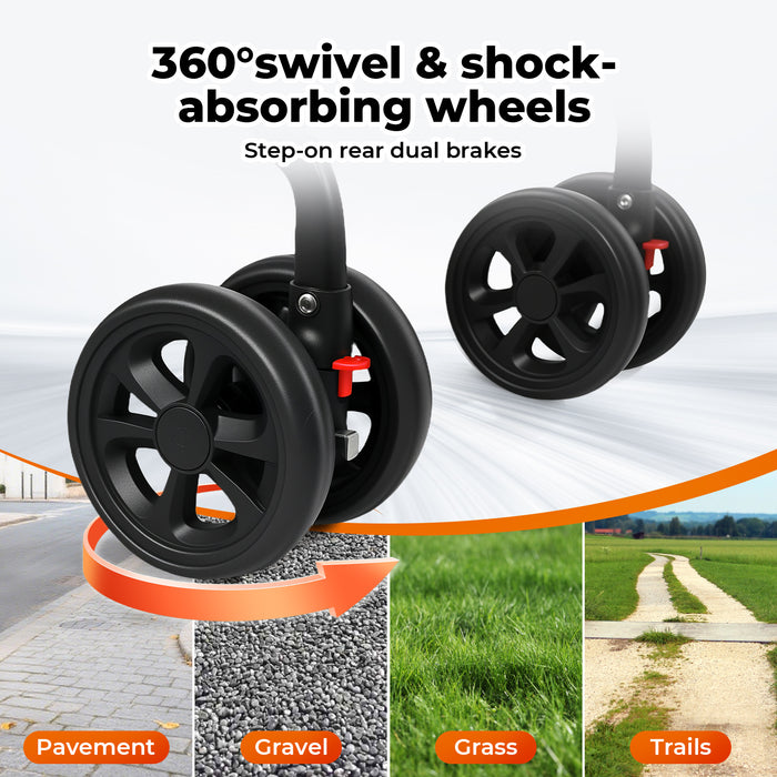 Pet Stroller 3 in1Dog Cat Pram Carrier Foldable Pushchair Outdoor 4 Wheels