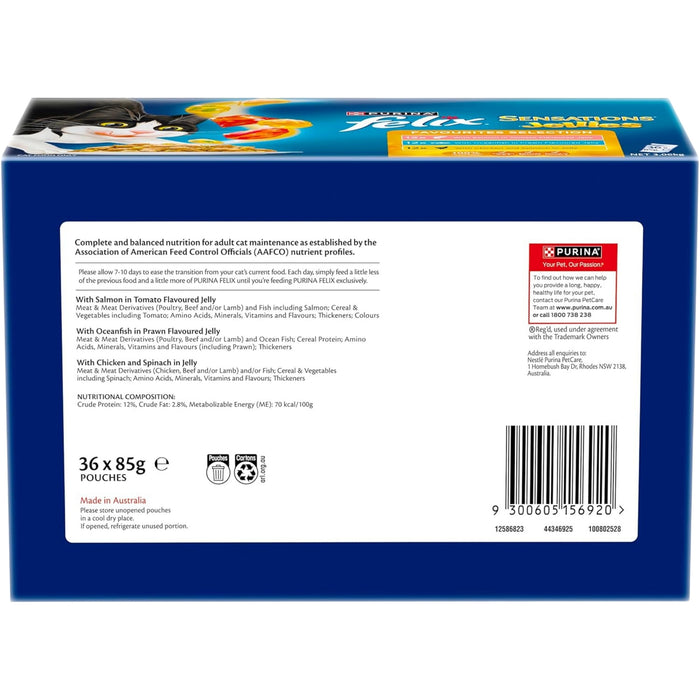 Felix Sensation Jellies Favourites Selection 36 x 85g