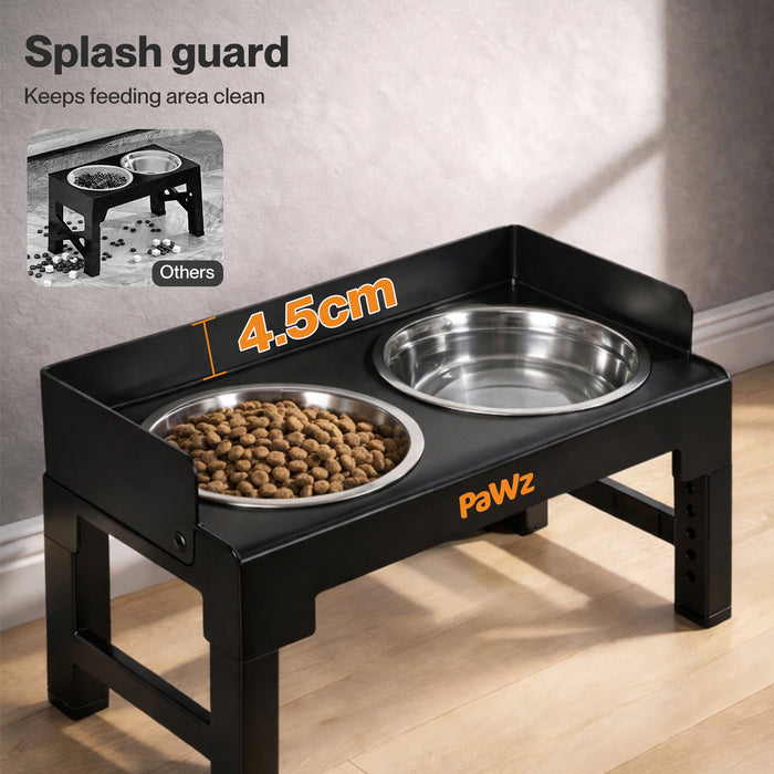 Elevated Dog Bowls Pet Feeder 6 Height Adjustable Raised Food Water Large