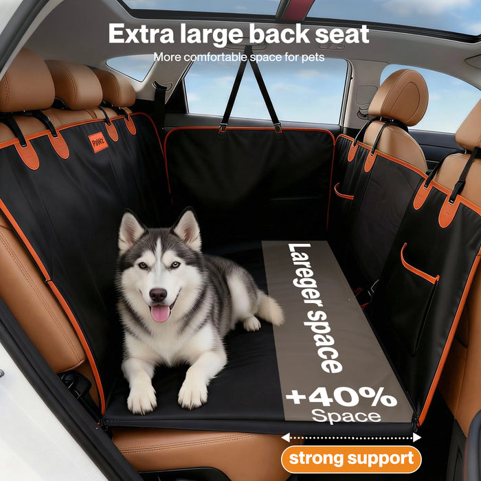 Dog Car Seat Cover Convertible Pet Back Seat Hammock Protector Waterproof