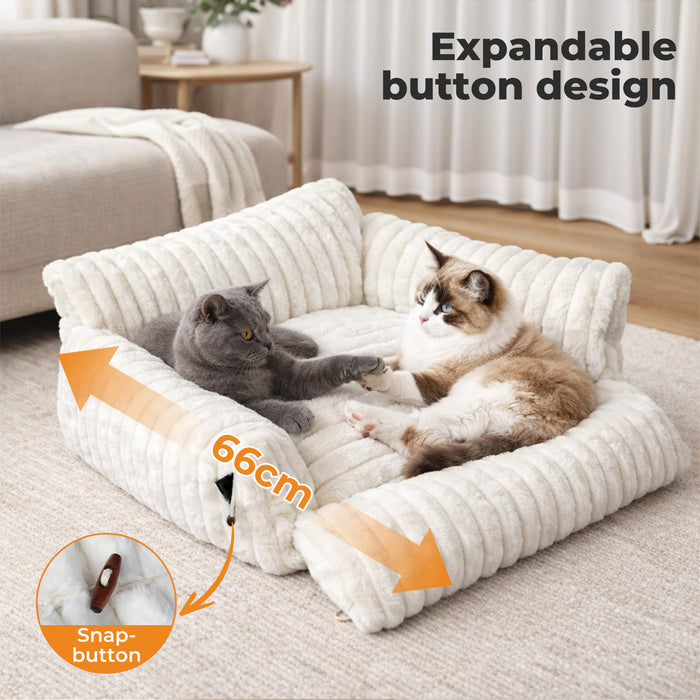 Cat Bed Extended Soft Plush Lounge Sofa Couch Pet Small Dog Removable Cover