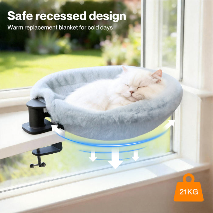 Cat Bed Hammock 360° Rotating Hanging Sturdy Washable Removable Breathable