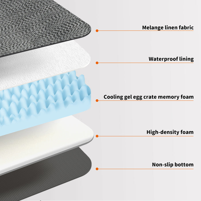 Pawz Orthopedic Pet Bed Memory Foam With Cooling Gel