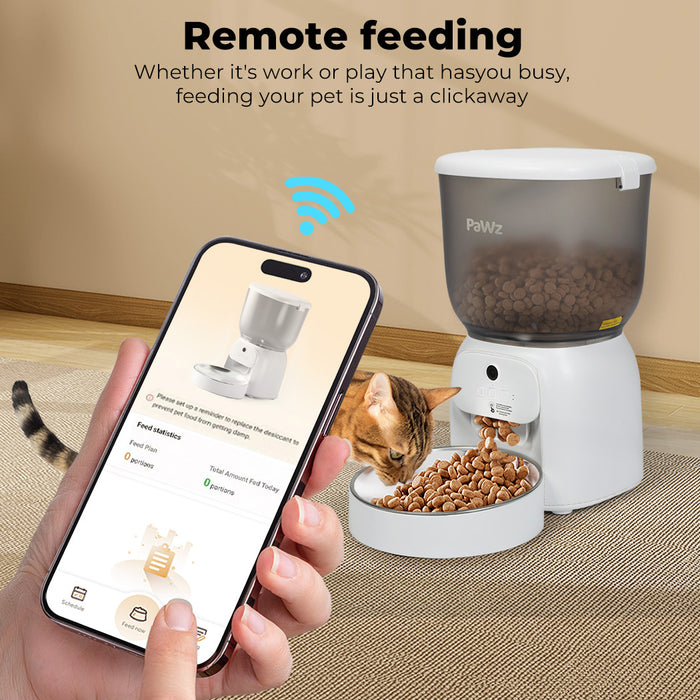 Pawz Automatic Pet Feeder Dog Cat Feeder Camera Wifi Auto Smart Food Dispenser